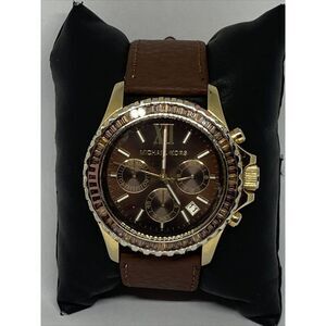 Michael Kors Everest MK5873 Women's Brown Leather Analog Dial Quartz Watch WO557